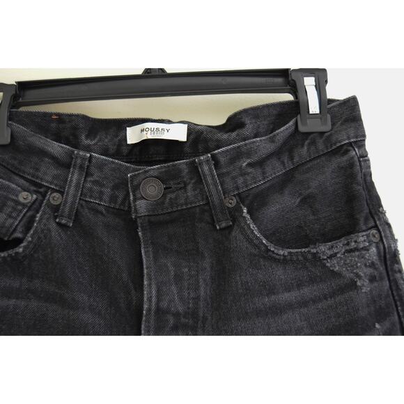 Moussy Jeans Vintage Staley Tapered Rigid Black Size 26 - Picture 5 of 6